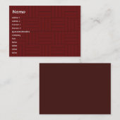 Red Tile - Chubby Visitekaartje (Voorkant / Achterkant)