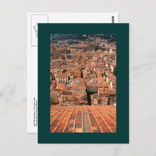 Red Tile-daken Briefkaart (Voorkant / Achterkant)