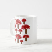 Red Toadstool Forest padroom Koffiemok (Voorkant links)