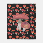 Red Toadstool-paddenstoel Fleece Deken (Voorkant)