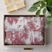 Red Toile Countryside Scene (6) Tissuepapier (Geschenk)