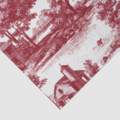 Red Toile Countryside Scene (6) Tissuepapier (Detail)