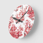 Red Toile Ronde Klok (Hoek)