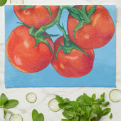 Red Tomaten blue Kitchen Towel Theedoek (Gevouwen)