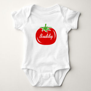 Red tomato aangepast lichaamspak voor baby jongen  romper