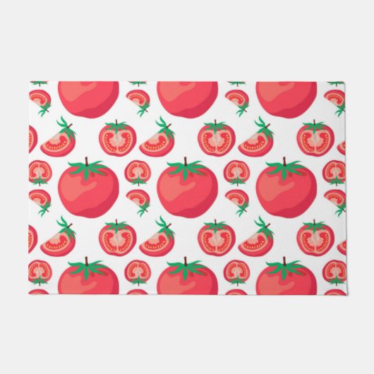 Red Tomato Pattern doet zo grappig Deurmat (Voorkant)
