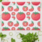 Red Tomato Pattern doet zo grappig Theedoek (Gevouwen)