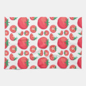 Red Tomato Pattern doet zo grappig Theedoek (Horizontaal)