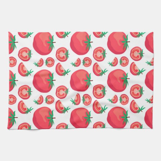Red Tomato Pattern doet zo grappig Theedoek (Horizontaal)