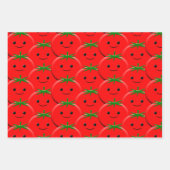 Red Tomato Pattern Inpakpapier Vel (Voorkant 2)