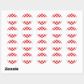 Red Tomato Pattern. Ronde Sticker (Vel)
