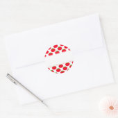Red Tomato Pattern. Ronde Sticker (Envelop)