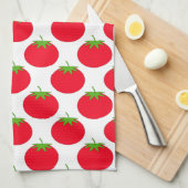 Red Tomato Pattern. Theedoek (Quarter Fold)
