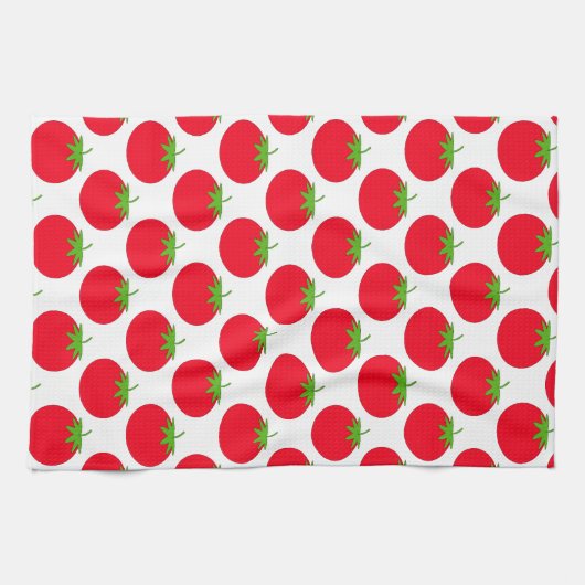 Red Tomato Pattern. Theedoek (Horizontaal)