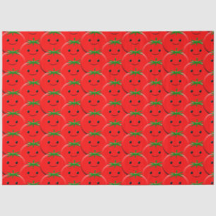 Red Tomato Pattern Tissuepapier
