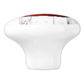 Red TOMATO White Wood Rustisch Farmhouse Kitchen Keramische Knop (Zijkant)