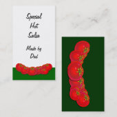 Red Tomatoes Retro Recette Carte de visite de bali (Devant / Derrière)