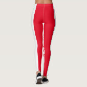 Red Top Leggings de Noël de qualité pour cadeau. (Dos)