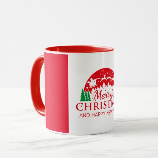 Red Top qualité de Noël MUG pour cadeau. (Devant gauche)