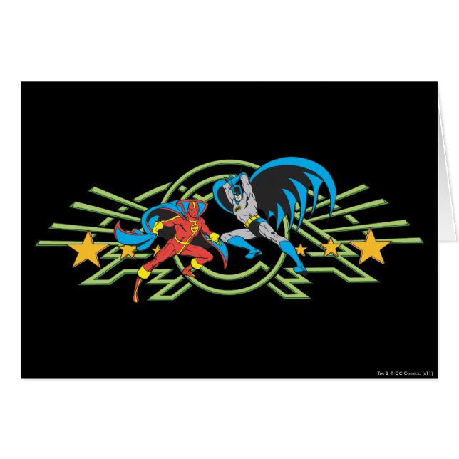 Red Tornado + Batman (Voorkant Horizontaal)