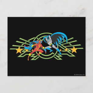 Red Tornado + Batman Briefkaart