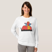 Red Tornado Behind Cityscape T-shirt (Voorkant volledig)