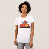 Red Tornado Behind Cityscape T-shirt (Voorkant volledig)