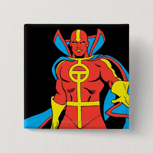 Red Tornado Pose Vierkante Button 5,1 Cm (Voorkant)