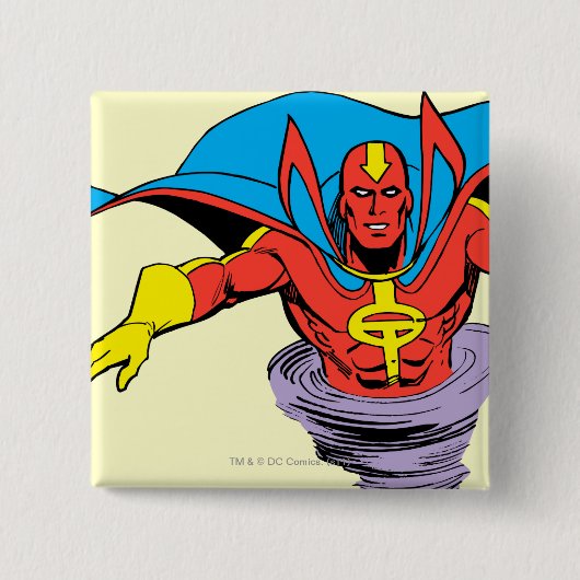 Red Tornado Twister Vierkante Button 5,1 Cm (Voorkant)