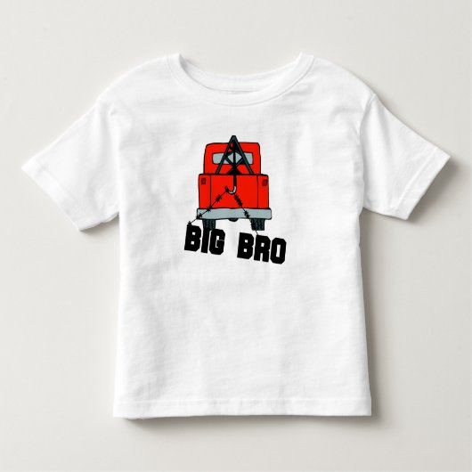 Red Tow Truck Big Bro Kinder Shirts (Voorkant)