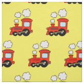 Red toy choo choo train do-it-yourself hobby tissu (Échantillon)