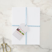 Red toy train garçons anniversaire merci étiquette (Avec de laficelle)