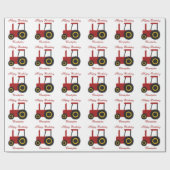 Red Tractor Birthday Cadeaupapier (Vlak)