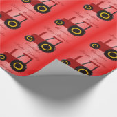 Red Tractor Birthday Cadeaupapier (Hoek)