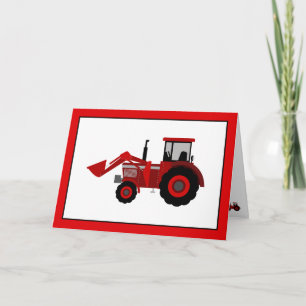 Red Tractor Birthday Kaart