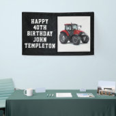 Red Tractor Happy Birthday Farming Equipment Spandoek (Beurs)