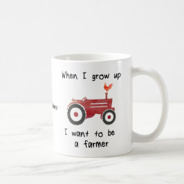 Red Tractor met kip-ik wil boer worden. Koffiemok