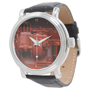 Red Tractor-motor Horloge