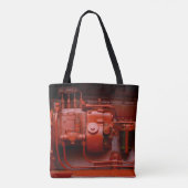Red Tractor-motor Tote Bag (Achterkant)