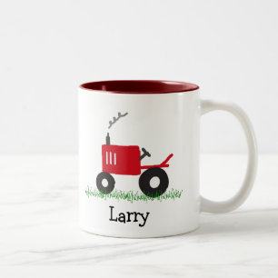 Red Tractor Personalized Mug Tweekleurige Koffiemok