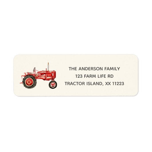 Red Tractor retouradres Label (Voorkant)