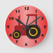 Red Tractor Ronde Klok (Voorkant)
