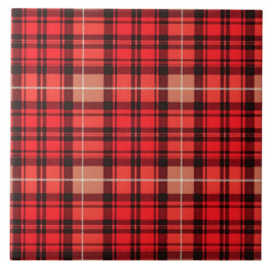 Red Traditional Plaid Tartan Trendy Collectie Tegeltje