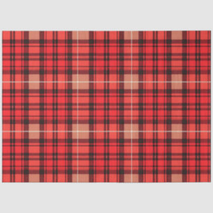 Red Traditional Plaid Tartan Trendy Collectie Tissuepapier