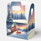 Red Train Christmas Tree Holiday Gift Box Bedankdoosjes (Geopend)