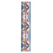 Red Train Christmas Tree Holiday Table Runner Medium Tafelloper (Voorkant)