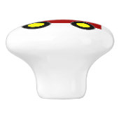 Red Train Design Personalised Keramische Knop (Zijkant)