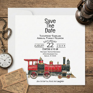 Red Train Familie Reünie Save The Date