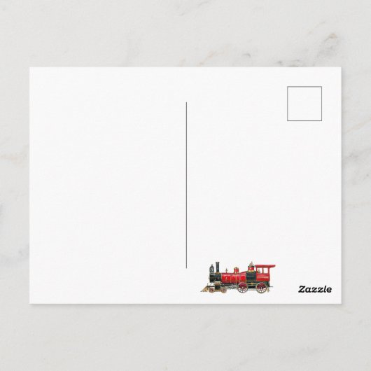 Red Train Flat Dank u Briefkaart (Achterkant)