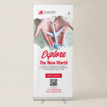 Red Travel Agency Retractable Banner